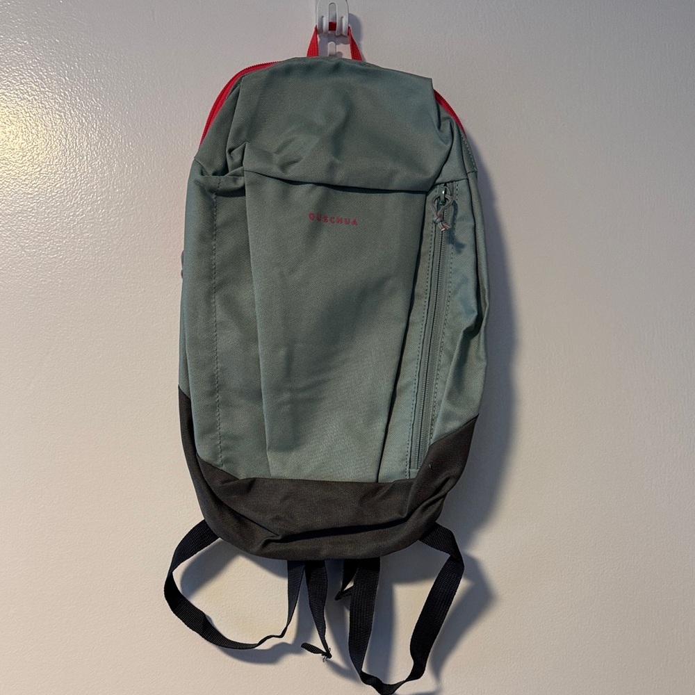 Quechua Stylish Green and Grey-ish Backpack